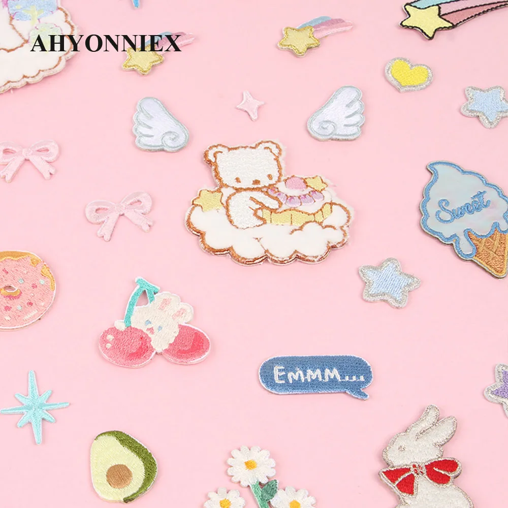 AHYONNIEX 1 шт. вышивка ремонт искусственная куртка джинсовая тетрадь мультфильм