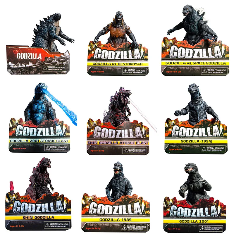 

9 Style Godzilla Vs Kong 1954-2016 Gojira Toys for Boys Monster 18Cm Pvc Action Figure Model Collectible Toy Gifts