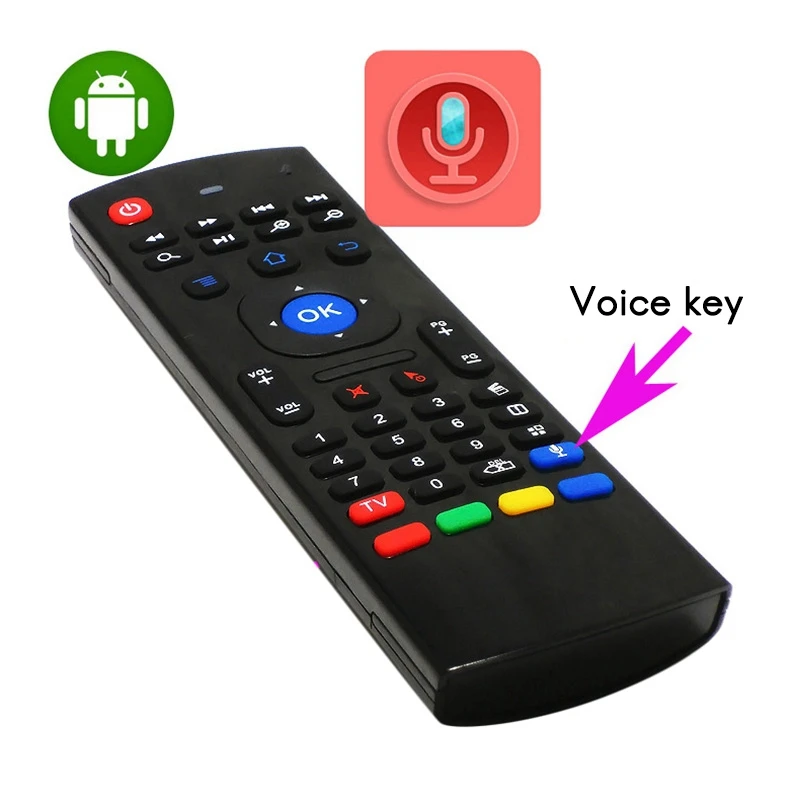 Умный голосовой пульт дистанционного управления 2 4G инфракрасная Летающая мышь