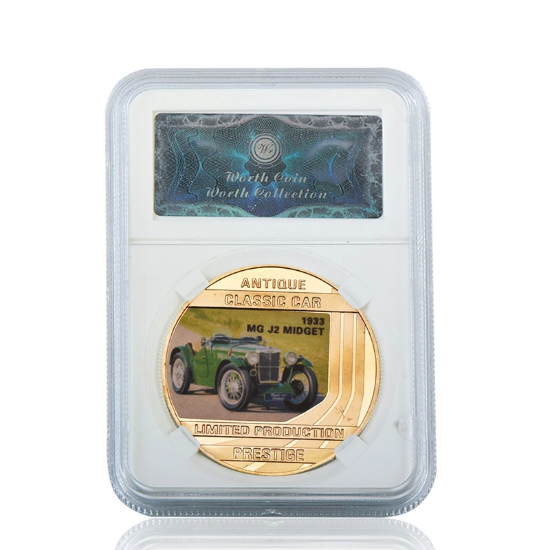 coin 1 with case WR старинные классические автомобильные золотые коллекционные монеты с держателем Cion памятная металлическая монета медаль сувенирный подарок набор дропшиппинг - Цвет: coin 1 with case