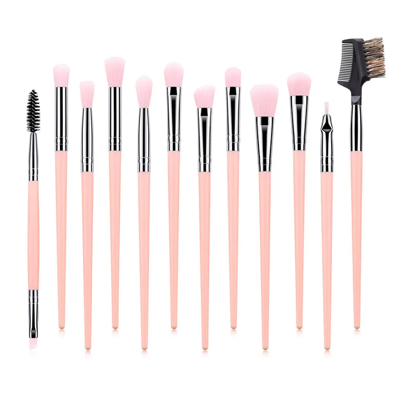 

12Pcs Professional Makeup Brushes Set Eyeshadow Eyeliner Make Up Brushes Cosmetics Blending Soft Brush Easy To Use Beauty Tools