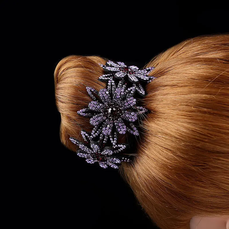 Стразы Когти для волос цветные заколки женские модные расширяющиеся стразы