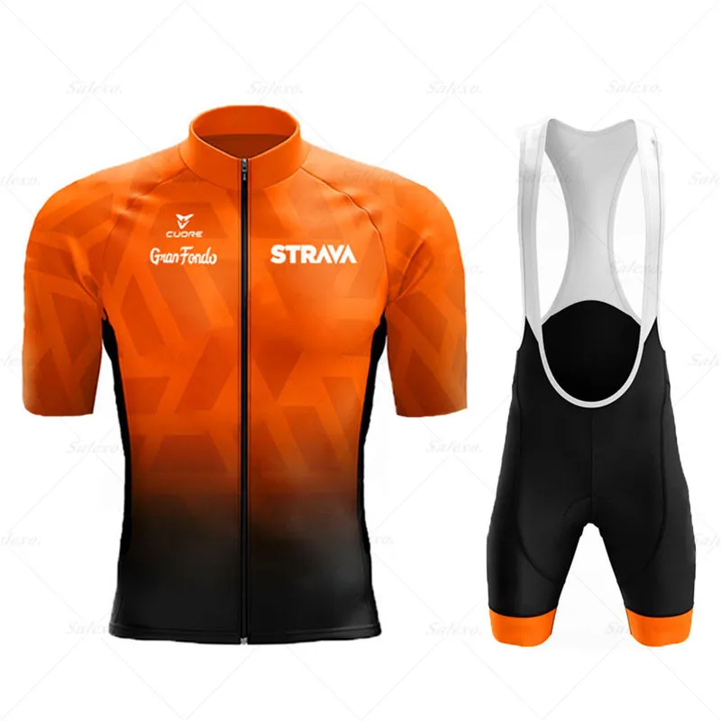 

STRAVA Cycling Team Bike Uniform 2022 Summer Cycling Jersey Breathable Men MTB Cycling Shirts Bike Jersey Maillot Ropa Ciclismo