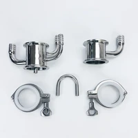 2 51mmod64 sanitary soxhlet extractor kit with hose connector for distillation stainless steel 304