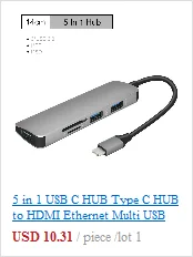 7-в-1 Тип C концентратор мульти Порты и разъёмы HDMI адаптер Ethernet Порты и разъёмы с 2 портами(стандарт 3,0 Порты с 60WPower доставки для macbookand более USB C концентратор, Лидер продаж
