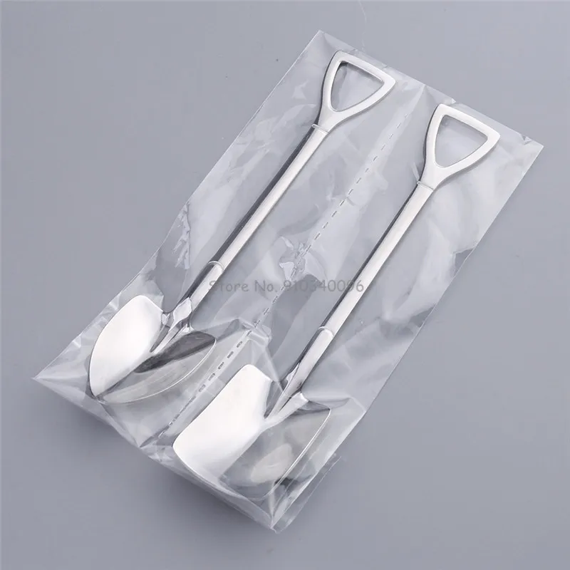 10PCS Stainless Steel Coffee Spoon Watermelon Shovel Dessert ice cream spoon Teaspoon Stirring Christmas Gifts | Дом и сад