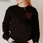 Свитшот женскиймужской с V-образным вырезом, оверсайз