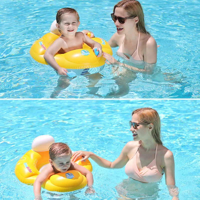 

Baby's Swim Ring Circle Bathing Summer Toys Toddler RingsYellow Environmental Protection PVC Inflatable Pedestal Ring