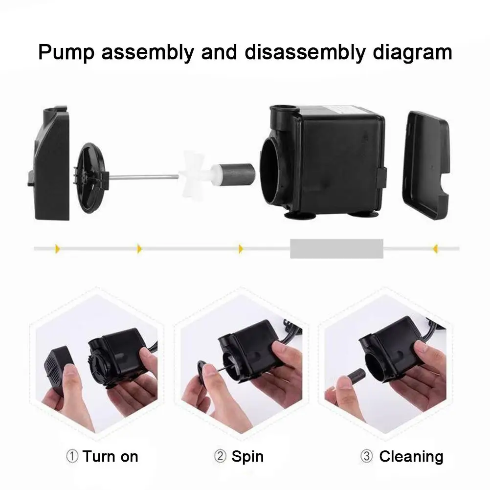 16 Вт водяной насос для фонтана твердой низкой Шум с светильник на открытом