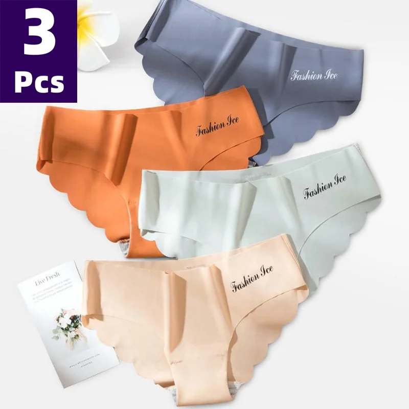 

Трусики женские бесшовные, однотонные Невидимые, пикантное нижнее белье с заниженной талией, нижнее белье, 3 шт.