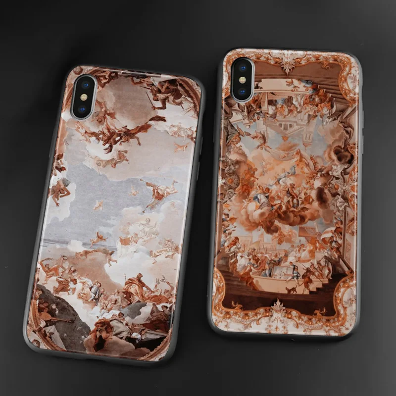 Эстетика барокко Фреска Религиозное искусство для iPhone 6 6s 7 8 Plus X XR XS 11 Pro Max Мягкий