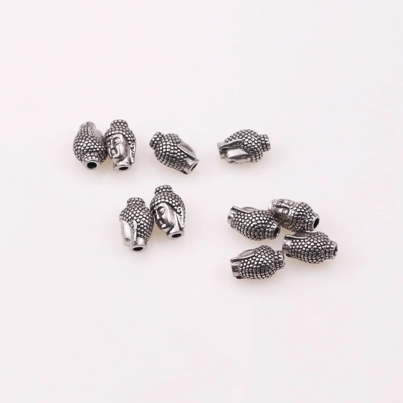 1 шт./лот 2 мм кольцо из нержавеющей стали с подвеской в виде головы Будды для