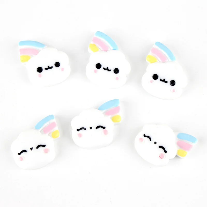 Кавайные Симпатичные Мультяшные облака плоская спина кабошон сделай сам