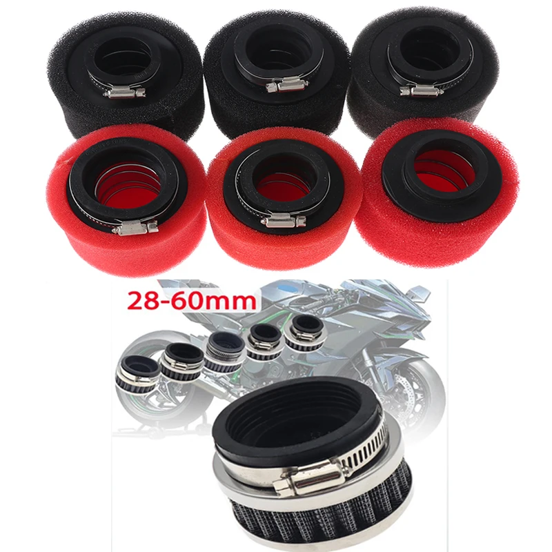 Черный и красный Поролоновый воздушный фильтр с прямой шеей 36 мм 39 40 42 46 50