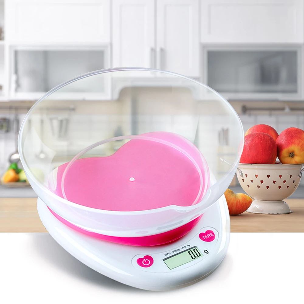 

LED Kitchen Electronic Scale with LCD Display 5KG/1G Induction Weighing Automatic Start Cardioid Balance Weighing Device