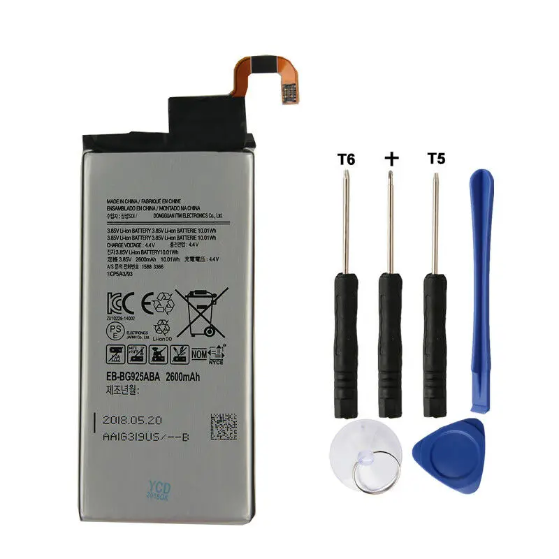 EB-BG925ABE 2600 мА/ч Батарея для samsung GALAXY S6 край G9250 G925FQ G925F G925S S6Edge G925V G925A | Мобильные