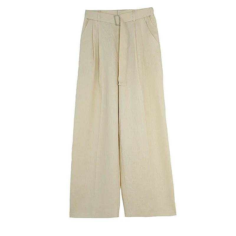 

Loose Soft New Fashion Casual Suit Pants for Women Loose High Waist Slim Straight Long Pants Smple Solid Korean Style Trousers