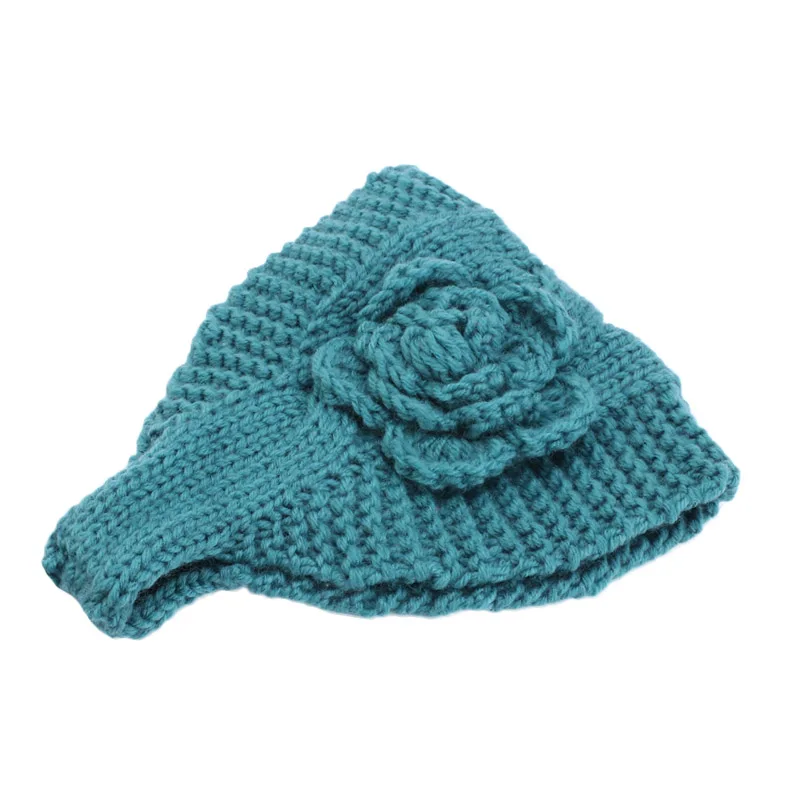 

New fashion Handmade crochet flower headwrap knit headband winter turban Women Headband Winter Ear Warmer hair accessories