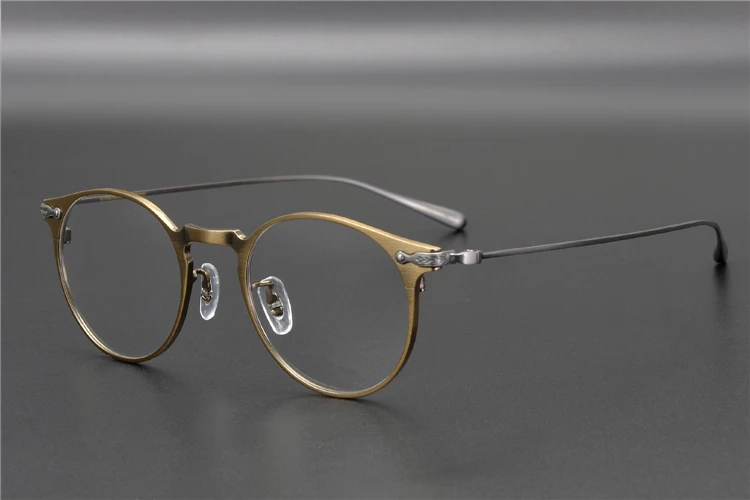 copper frame Титановые очки, оправа для мужчин OV1181, ретро оправа, Брендовые очки, оправа для глаз, очки для женщин, титановые очки с коробкой - Цвет оправы: copper frame