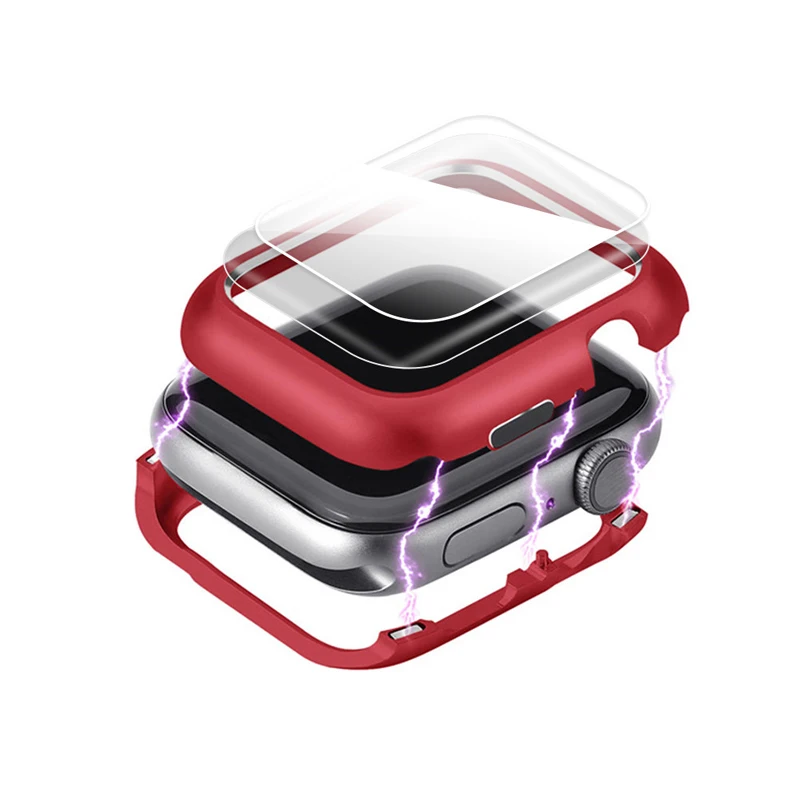 Magnetic cover For Apple Watch case apple watch 5 4 3 44mm/40mm iwatch band 5 42mm/38mm screen protector protective glass