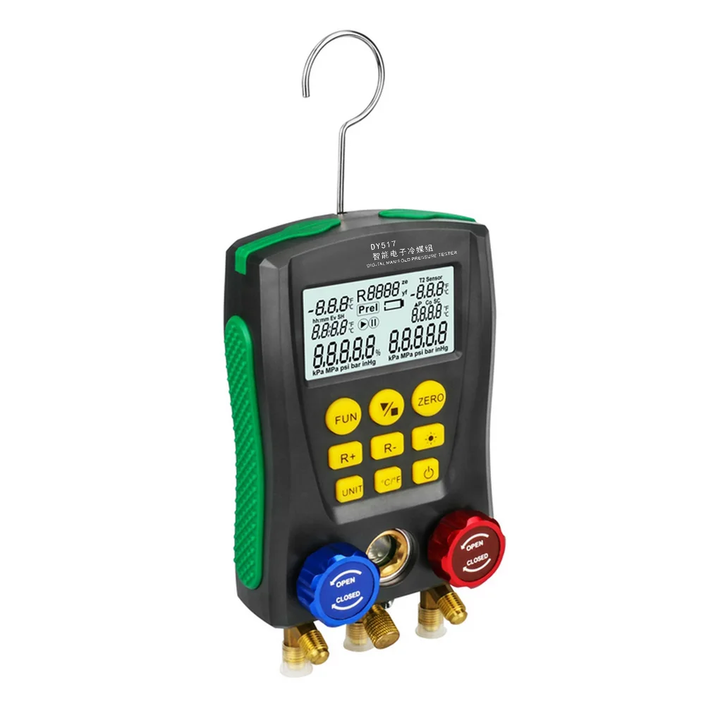 DY517A Pressure Gauge Refrigeration Digital Vacuum Manifold Tester Meter HVAC Temperature Tool Kit | Инструменты
