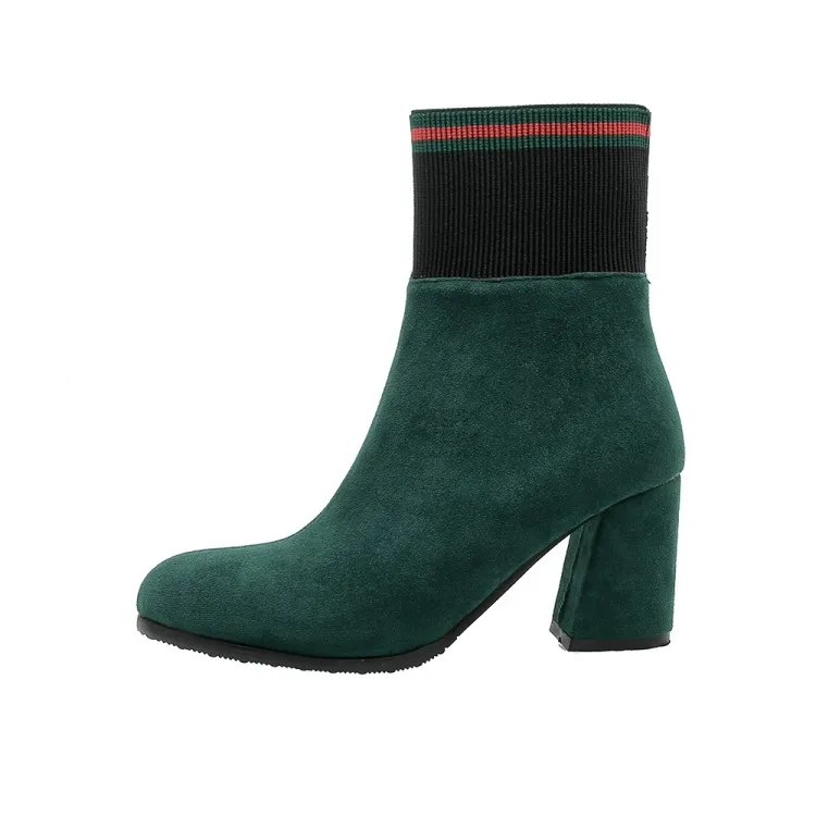 Женские ботильоны с круглым носком и рукавом размеры 10-15 | Обувь