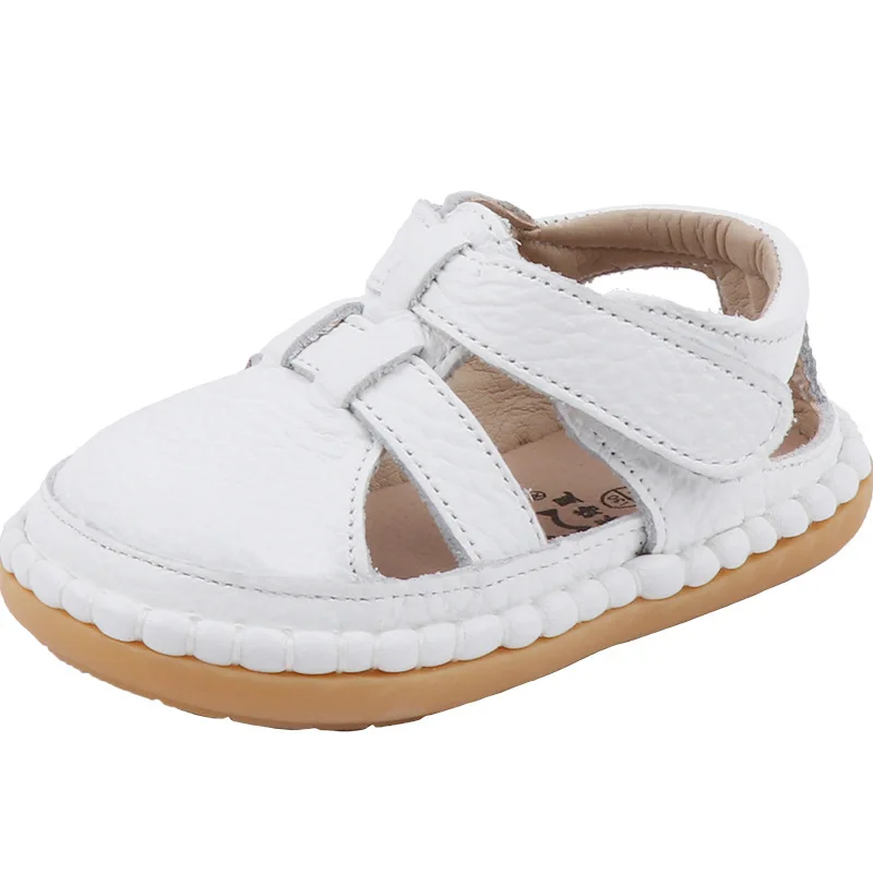 

2020 Summer Baby Girls Boys Sandals Infant Toddler Shoes Soft bottom Genuine Leather Outdoor Anti-collision Children Beach Shoes