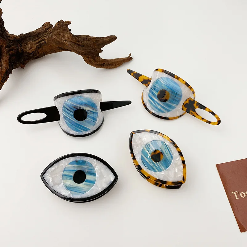 

Fashion Acetate Blue Eye Hair Claw Clips Hairpins Unique Design Evil Eye Headwear Hair Accessories Women Hairclips Claws