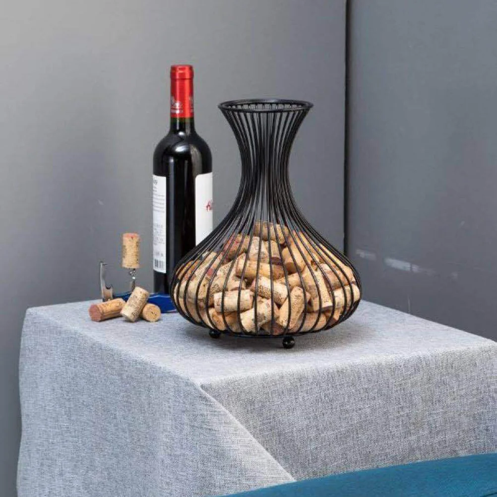 

Corks Storage Basket Nordic Style Bottle Stopper Container Creative Crafts Decor for Home Office Bar