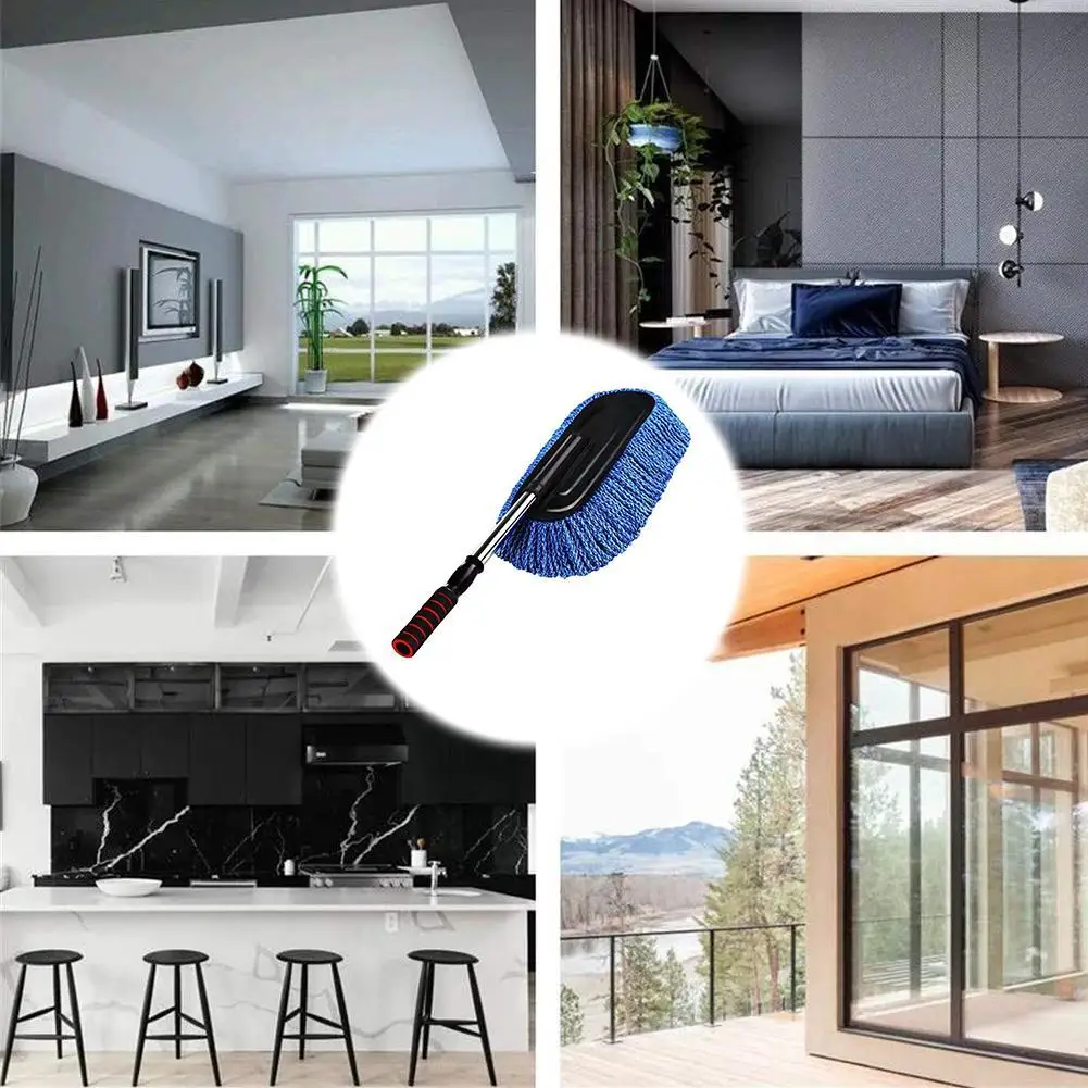 

Car Wash Brush Car Dusting Retractable Wax Drag Adjustable For Furniture Duster Handle Quick Dust Removal Absorbent Long Cl O6V0