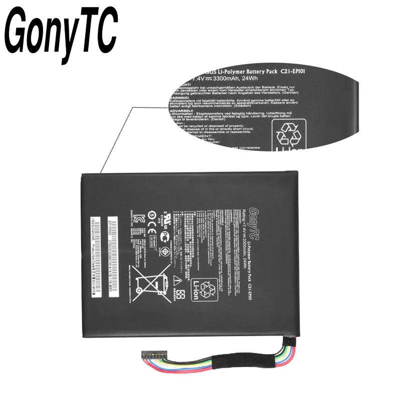 GONYTC оригинальный C21 EP101 планшет Батарея для ASUS Eee Pad трансформатора TF101 TR101 7 4 V 3300 мА