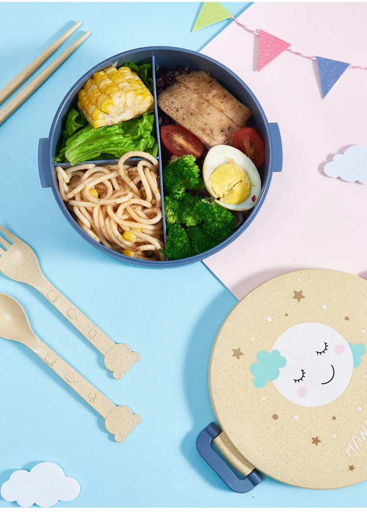 

Kawaii Korean Lunch Box Cute Snack Container Storage Kids Picnic Lunch Box Bento Japanese Kamp Malzemeleri Kitchenware DE50FH