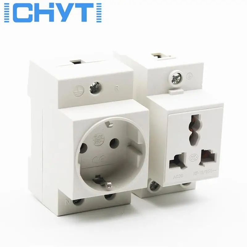 Модульная розетка Европейского типа 35 мм для крепления на DIN-рейку AC Power ac30 10/16 А 250