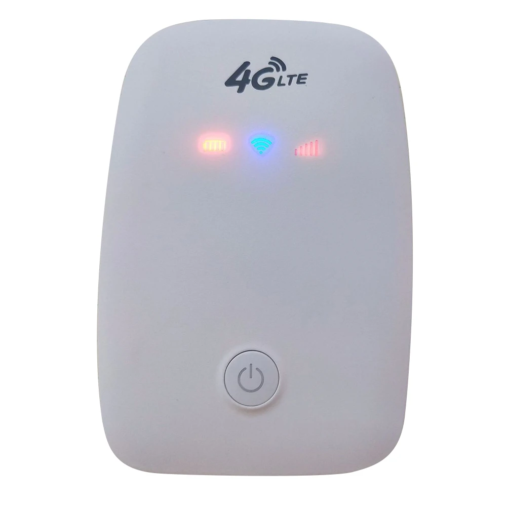 Белый 4G Wifi роутер Открытый Универсальный мини Sim Слот дорожная гоночная машинка мобильный беспроводной ключ точка доступа Модем аккумулятор перезаряжаемый - Цвет: Белый