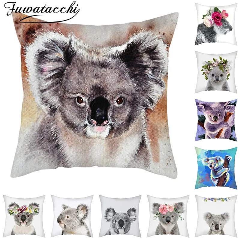 Fuwatacchi симпатичная Подушка Koala чехол с мультяшными животными наволочка для дивана