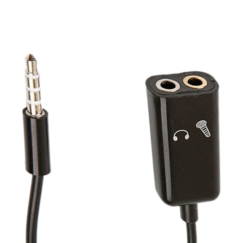 

Hot 3C-3.5mm Stereo Audio Splitter Male to Headphone Headset + Microphone Adapter couples turn wiring harness connector