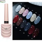 ELECOOL Блестящий Гель-лак для ногтей набор сверкающих Auroras лазерный гель для ногтей Дизайн ногтей покрытые лаком ногти полуперманентный верхнее Базовое покрытие инструменты