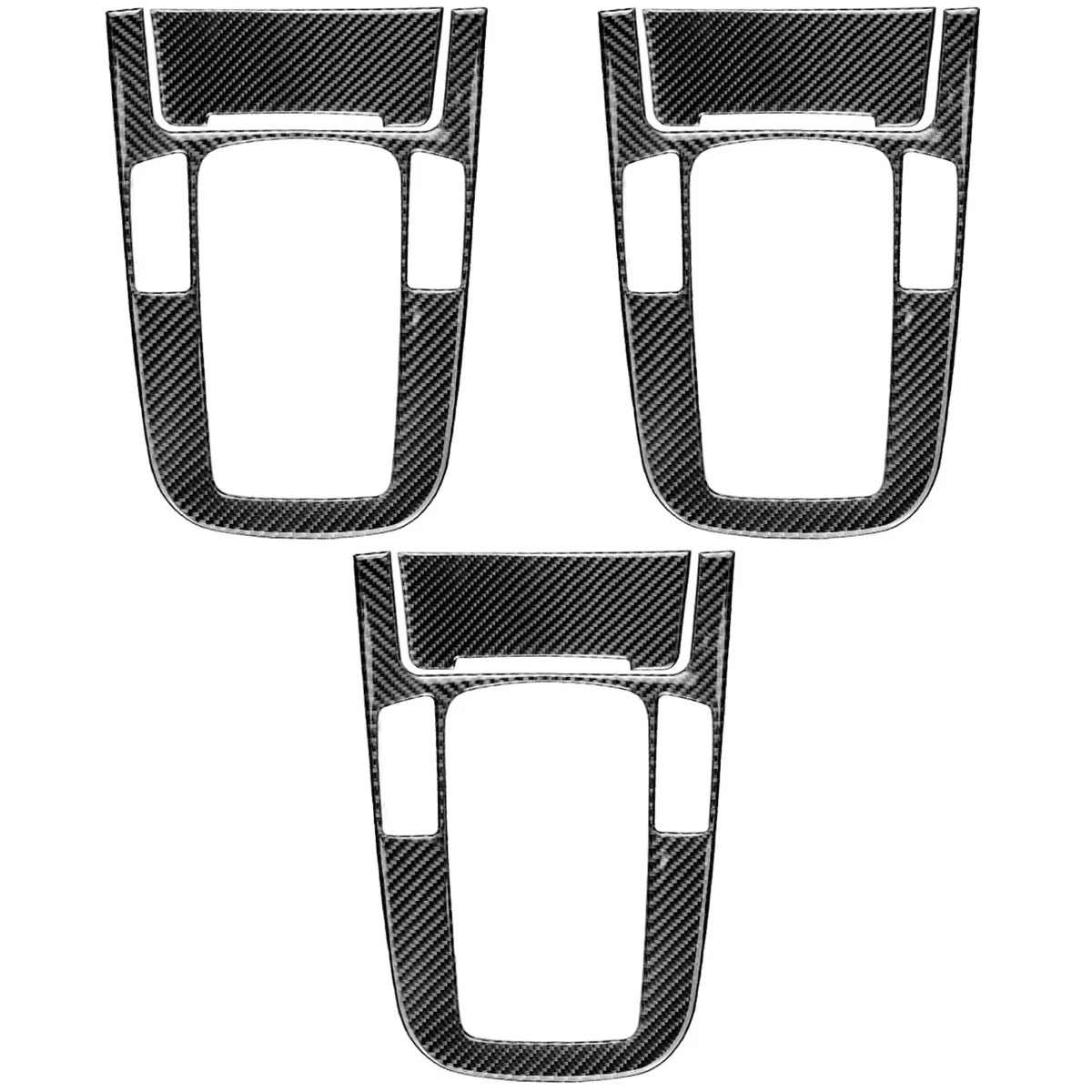 

3pcs Car Styling Gear Panel Decorative Stickers Carbon Fiber Decorative Decals for Q5 A4L A5 - Type A