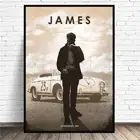 Картина на холсте с изображением Дина Джеймса, художественный постер с изображением автомобиля, современное минималистичное украшение для спальни, гостиной