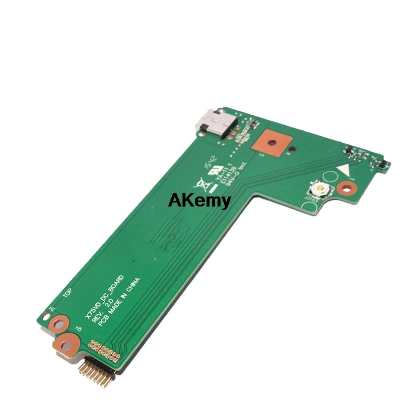 

1-10pcs New!!!X75VD_DC_BOARD REV:2.0 For Asus X75A X75A1 X75V X75VD X75VC X75VB DC Power Board Button Switch 60-NC0DC1000