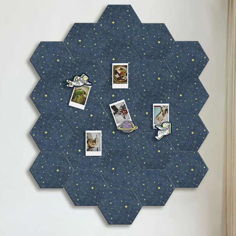 19 x 22cm Felt Hexagon Starry Sky Background Board DIY Puzzle Photo Household Message Home Decoration Salon | Дом и сад