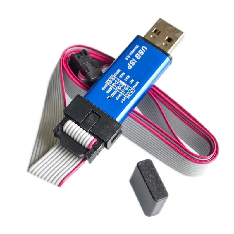 USBASP USBISP AVR / 51 Series Programmer Download Aluminum Shell Support WIN7 32 64 With self-recovery overcurrent protection |