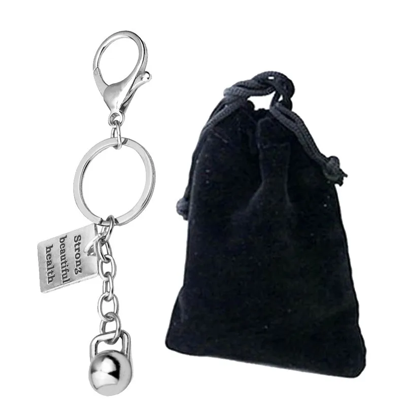Kettle Bell Keychain Men CrossFit Bodybuilding Strong Beautiful Health Charm Car Bag Key Ring Hippie Motivational Jewelry | Украшения и