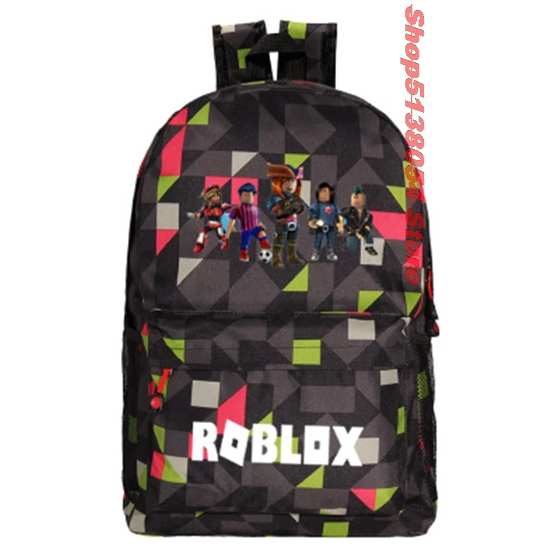 ROBLOX клетчатый рюкзак, детская школьная сумка, женский рюкзак, подростковые школьные сумки, Холщовый студенческий рюкзак для мальчиков и девочек, детская сумка