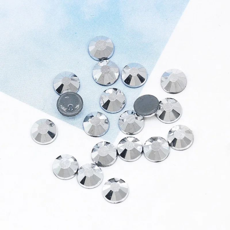 silver plated 144p 5A SS12-ss30 41-Цвета гладить на Стразы с прямой основой с украшением в виде кристаллов Стразы с плоской задней частью, горячая фиксация, супер яркие Стразы Стекло камень для одежды ремесло - Цвет: silver plated