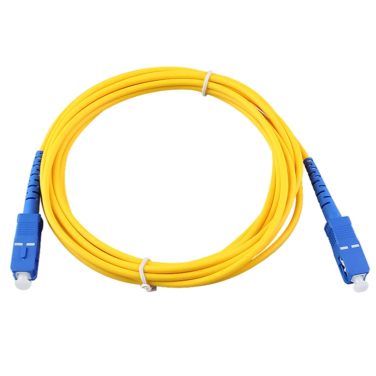 50PCS SC SC Singlemode Fiber Optic Patch Cable SC UPC SM 3.0mm 9/125um FTTH Fiber Patch Cord Optical Fiber Jumper 3m 2m 1m