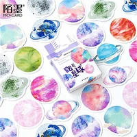1piece new lovely planet stationery sticker decorative adhesive kawaii creative scrapbooking decoration diary stickers