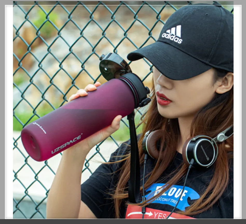 

High Quality Water Bottle 500ml 1000ml BPA Outdoor Portable Beverage Bottle Sports Gym Environmental Protection Water Bottle