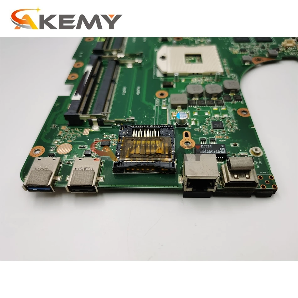 akemy n53sv laptop motherboard for asus n53sv n53sn n53sm original mainboard gt540m support i7 cpu 4xslot free global shipping