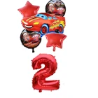 6 шт.лот Молния Маккуин Автомобили, фольгированные воздушные шары 30 дюймов, гелиевые шарики с красными цифрами для мальчиков, украшение для дня рождения, детские игрушки, гелиевые шарики